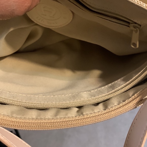 Etienne Aigner - Vintage - Tan and Beige- Jute Brass and Leather Shoulder Bag - Picture 6 of 12